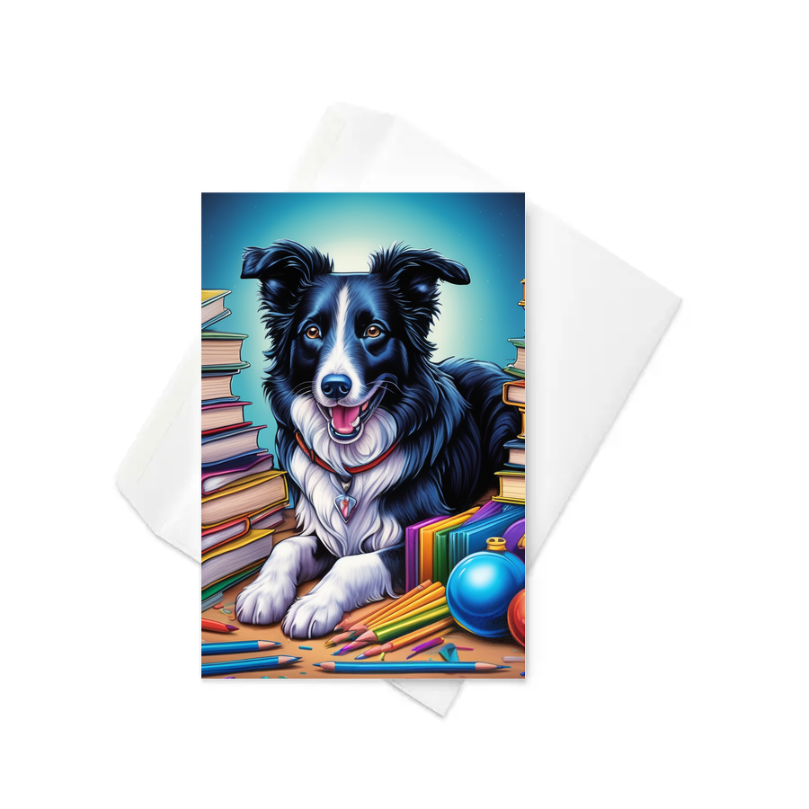 PugMug Custom Border Collie Greeting Card