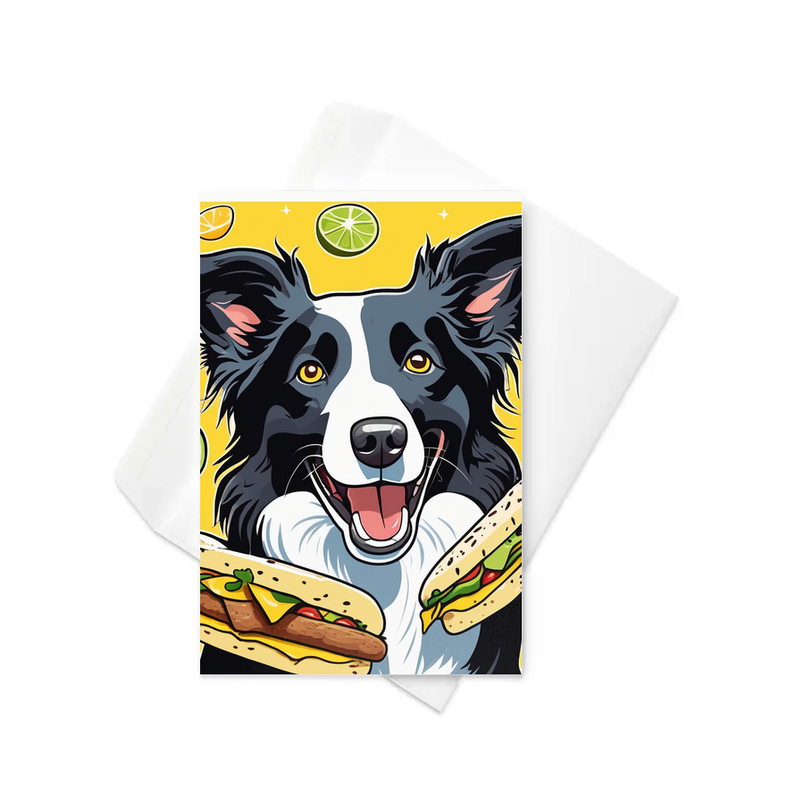 PugMug Custom Border Collie Greeting Card