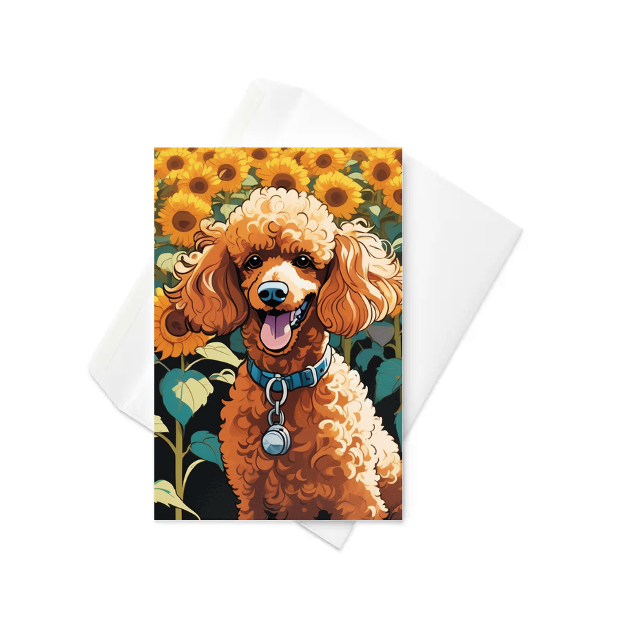 PugMug Custom Tan Poodle Greeting Card