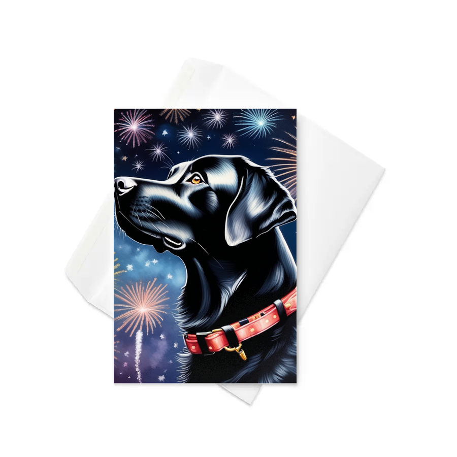 PugMug Custom Black Labrador Retriever Greeting Card