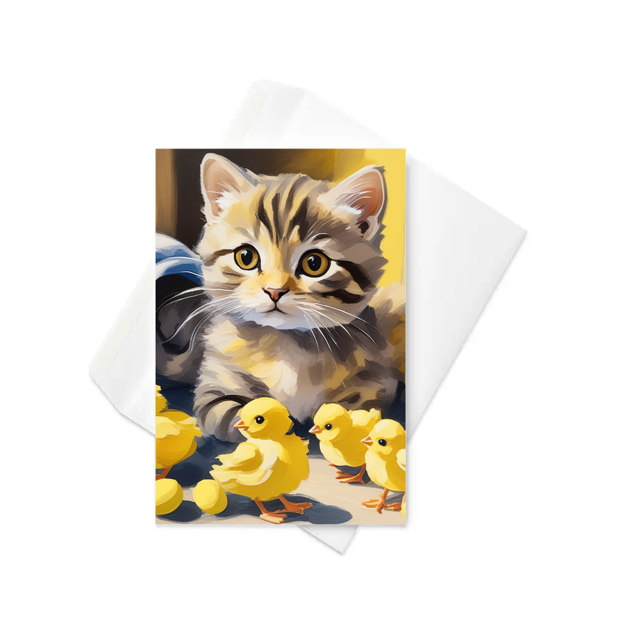 PugMug Custom Tabby Scottish Fold Cat Greeting Card