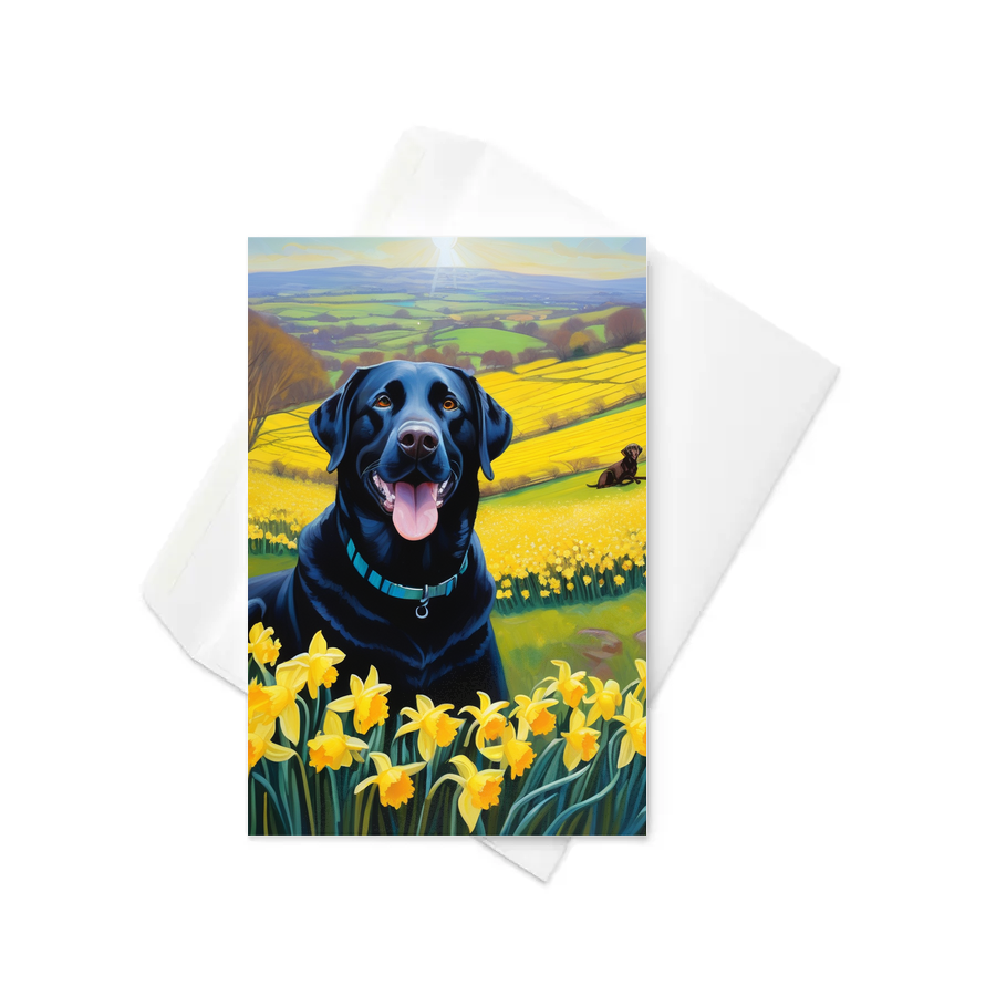 PugMug Custom Black Labrador Retriever Greeting Card