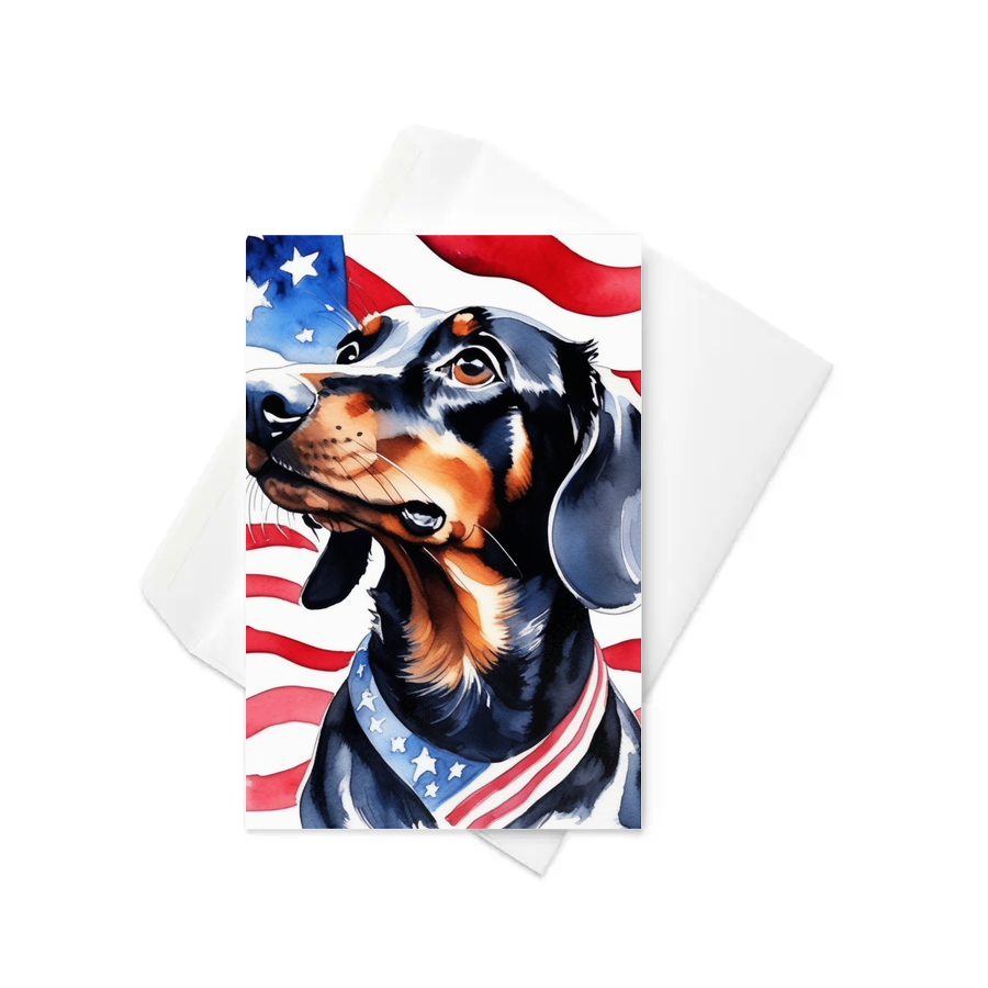 PugMug Custom Black Dachshund Greeting Card
