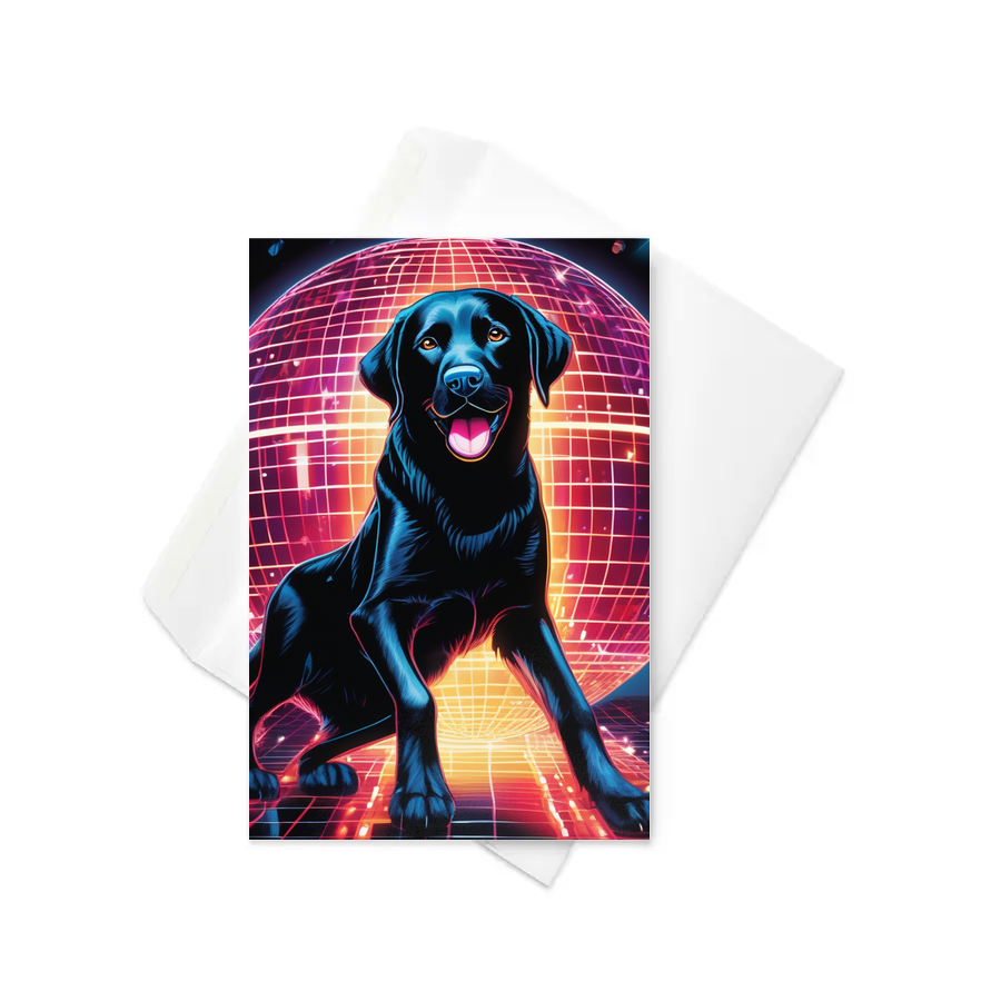 PugMug Custom Black Labrador Retriever Greeting Card