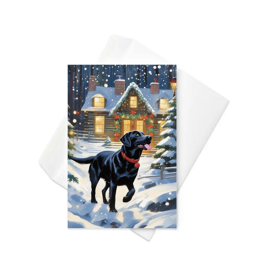 PugMug Custom Black Labrador Retriever Greeting Card