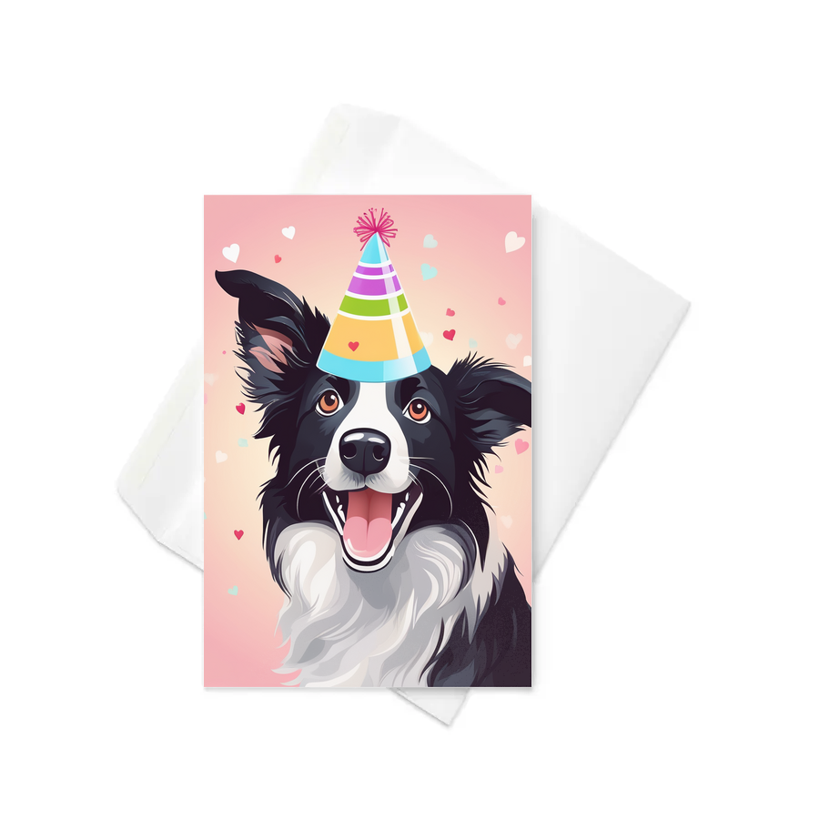 PugMug Custom Border Collie Greeting Card