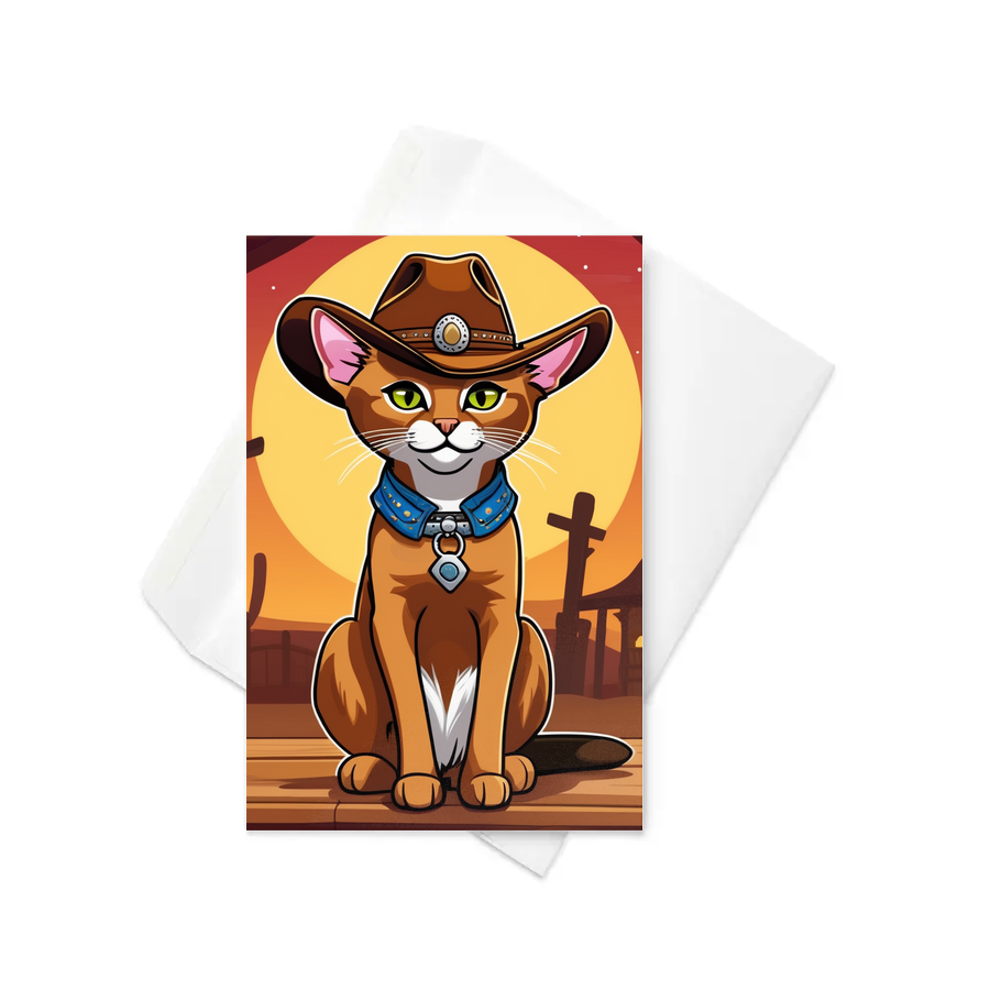 PugMug Custom Tabby Abyssinian Cat Greeting Card