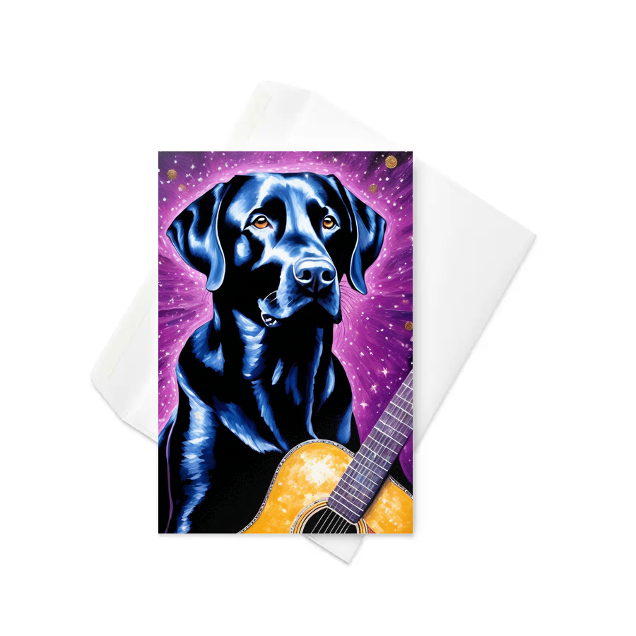 PugMug Custom Black Labrador Retriever Greeting Card