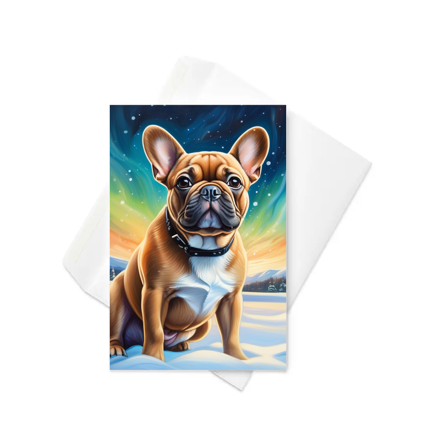 PugMug Custom Tan French Bulldog Greeting Card