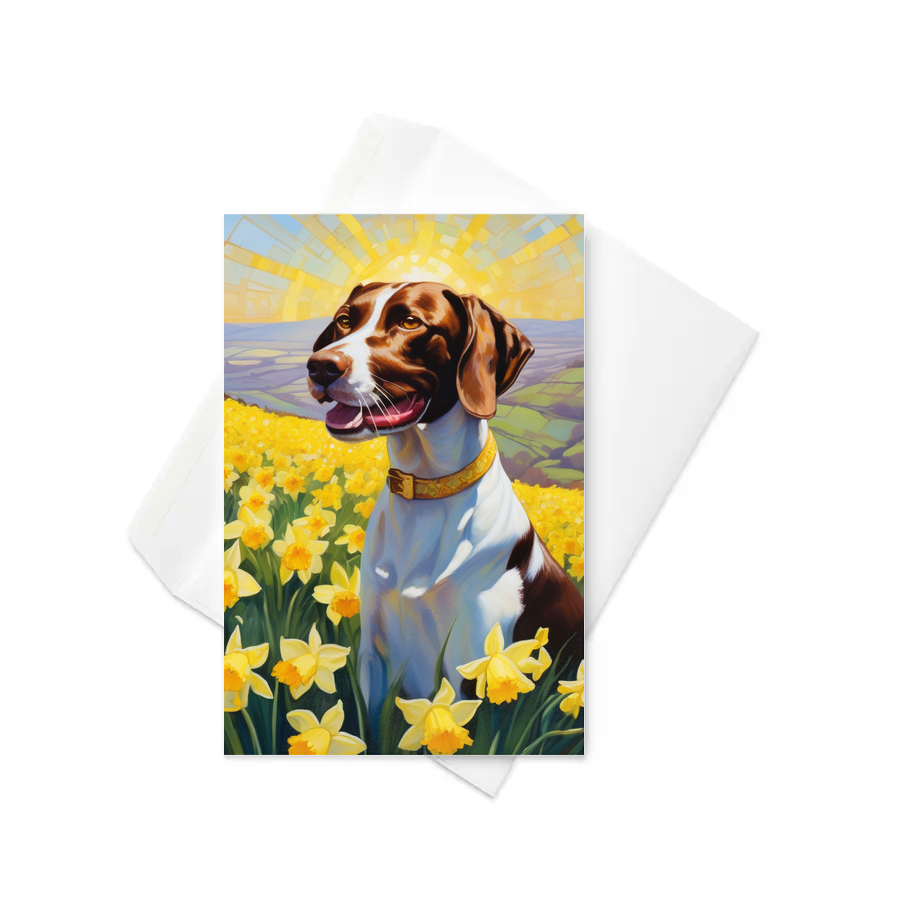 PugMug Custom Pointer Dog Greeting Card