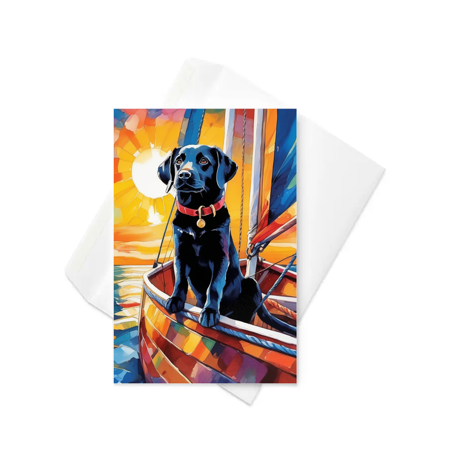 PugMug Custom Black Labrador Retriever Greeting Card