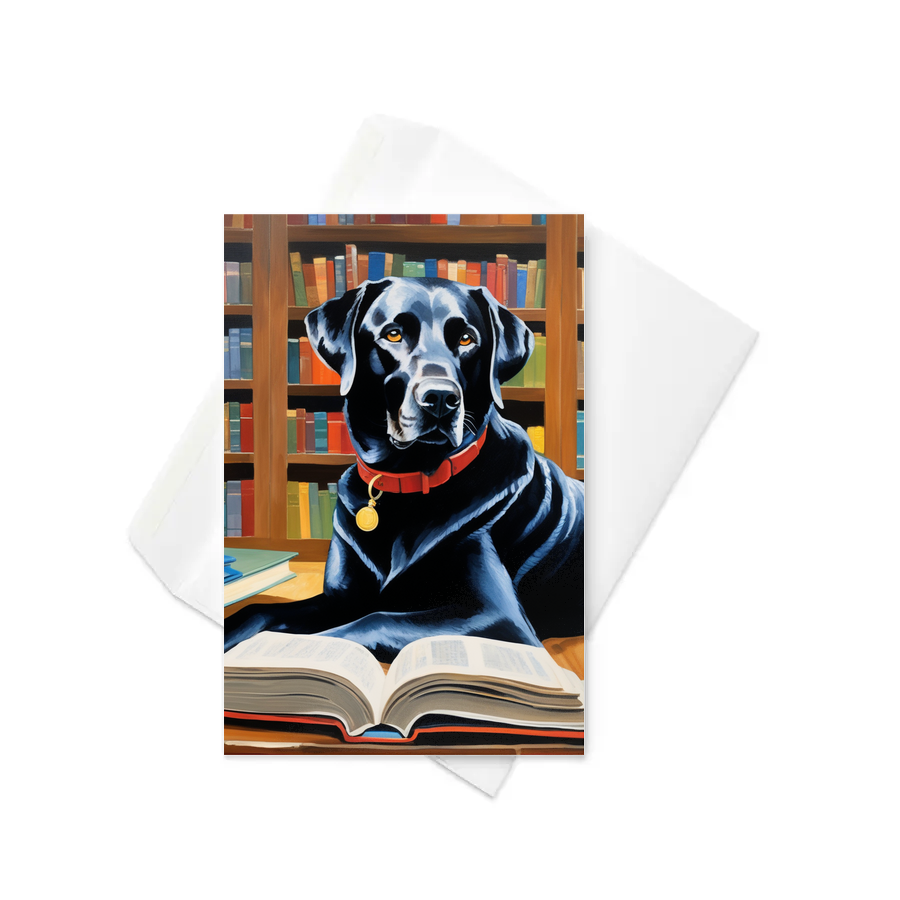 PugMug Custom Black Labrador Retriever Greeting Card