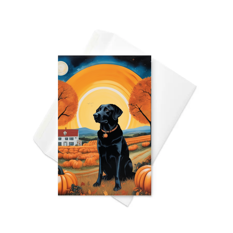 PugMug Custom Black Labrador Retriever Greeting Card