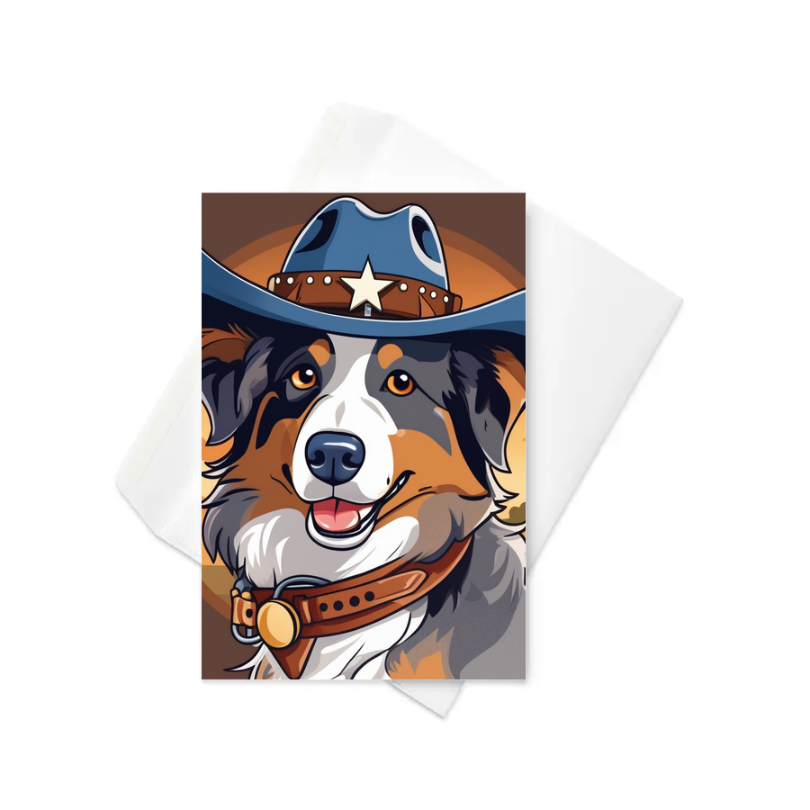 PugMug Custom Australian Shepherd Dog Greeting Card