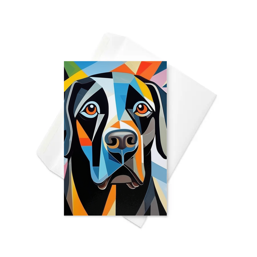 PugMug Custom Black Labrador Retriever Greeting Card