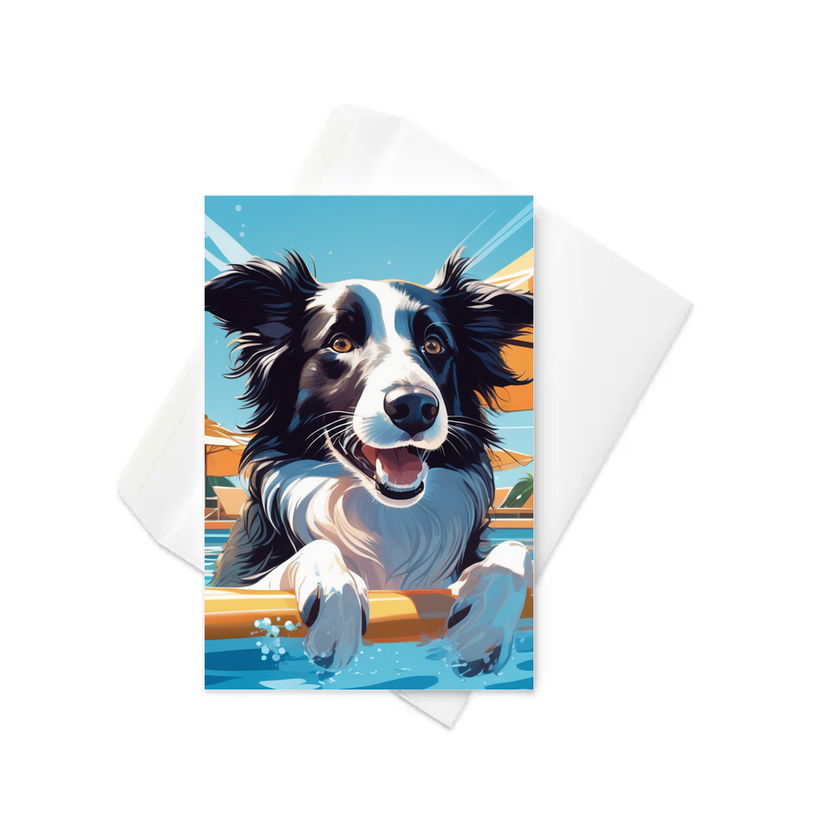 PugMug Custom Border Collie Greeting Card