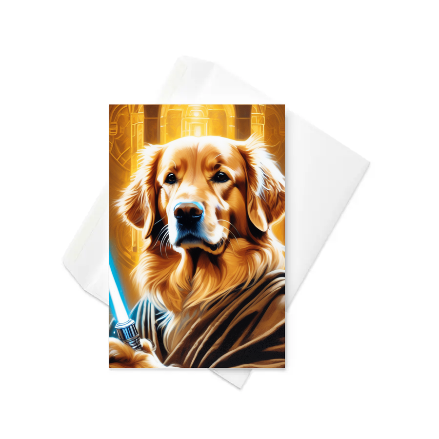 PugMug Custom Golden Retriever Greeting Card