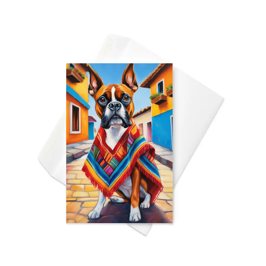 PugMug Custom Boxer Dog Greeting Card