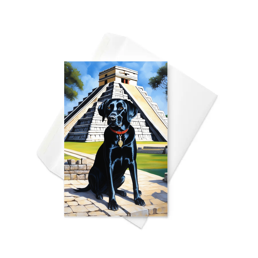 PugMug Custom Black Labrador Retriever Greeting Card