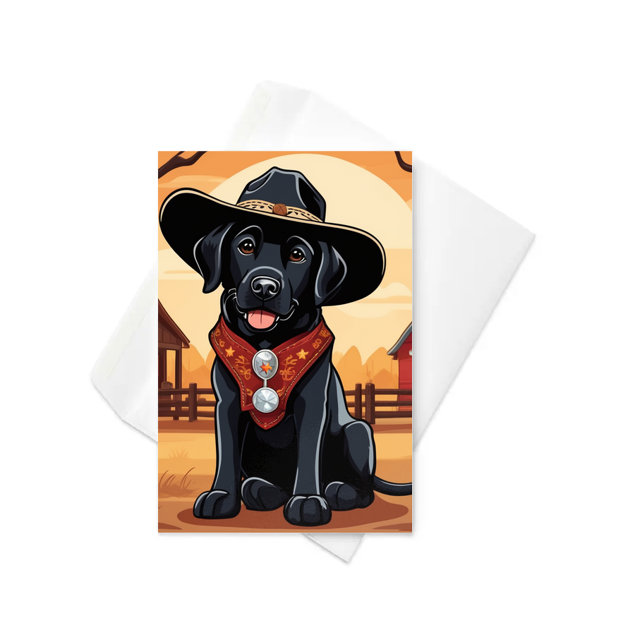 PugMug Custom Black Labrador Retriever Greeting Card