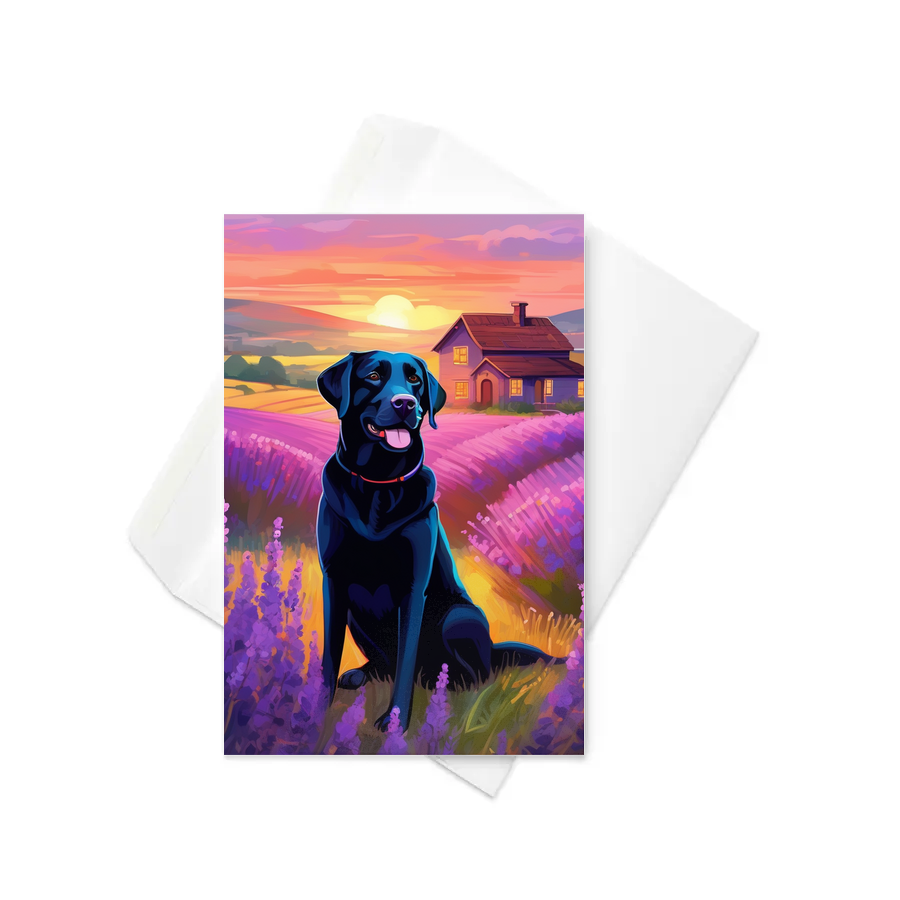 PugMug Custom Black Labrador Retriever Greeting Card