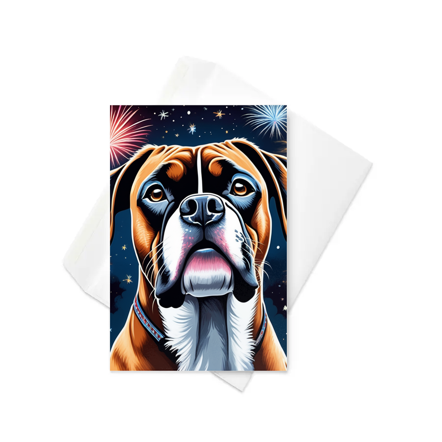 PugMug Custom Boxer Dog Greeting Card