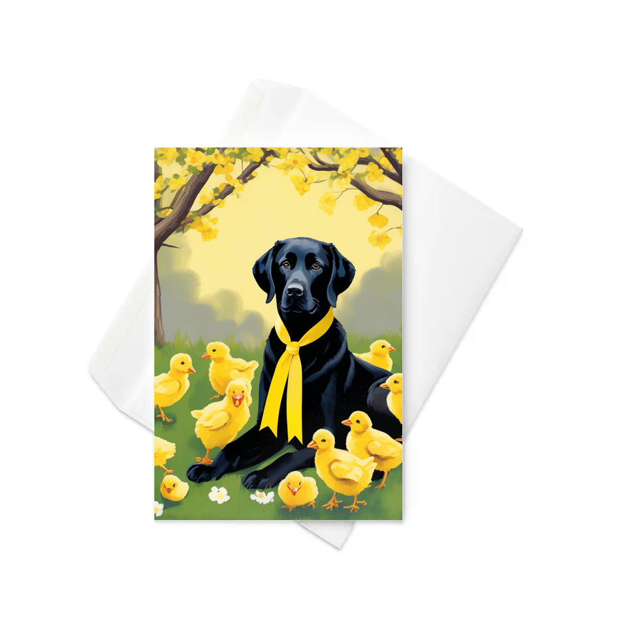 PugMug Custom Black Labrador Retriever Greeting Card