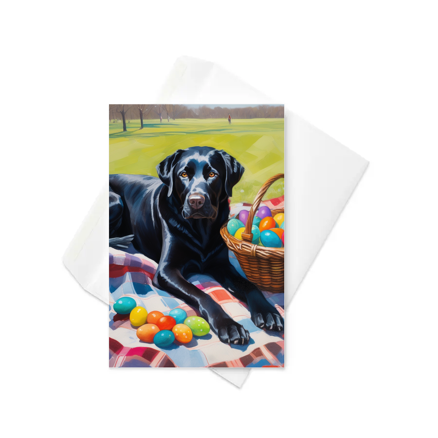 PugMug Custom Black Labrador Retriever Greeting Card