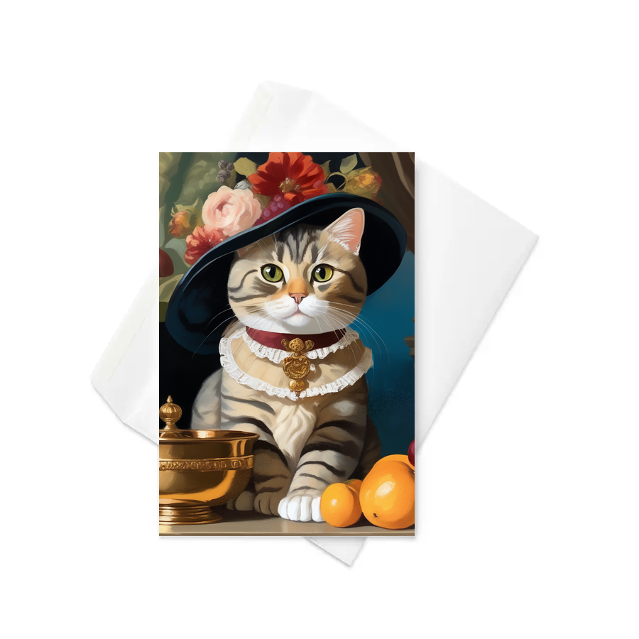 PugMug Custom Tabby British Shorthair Cat Greeting Card