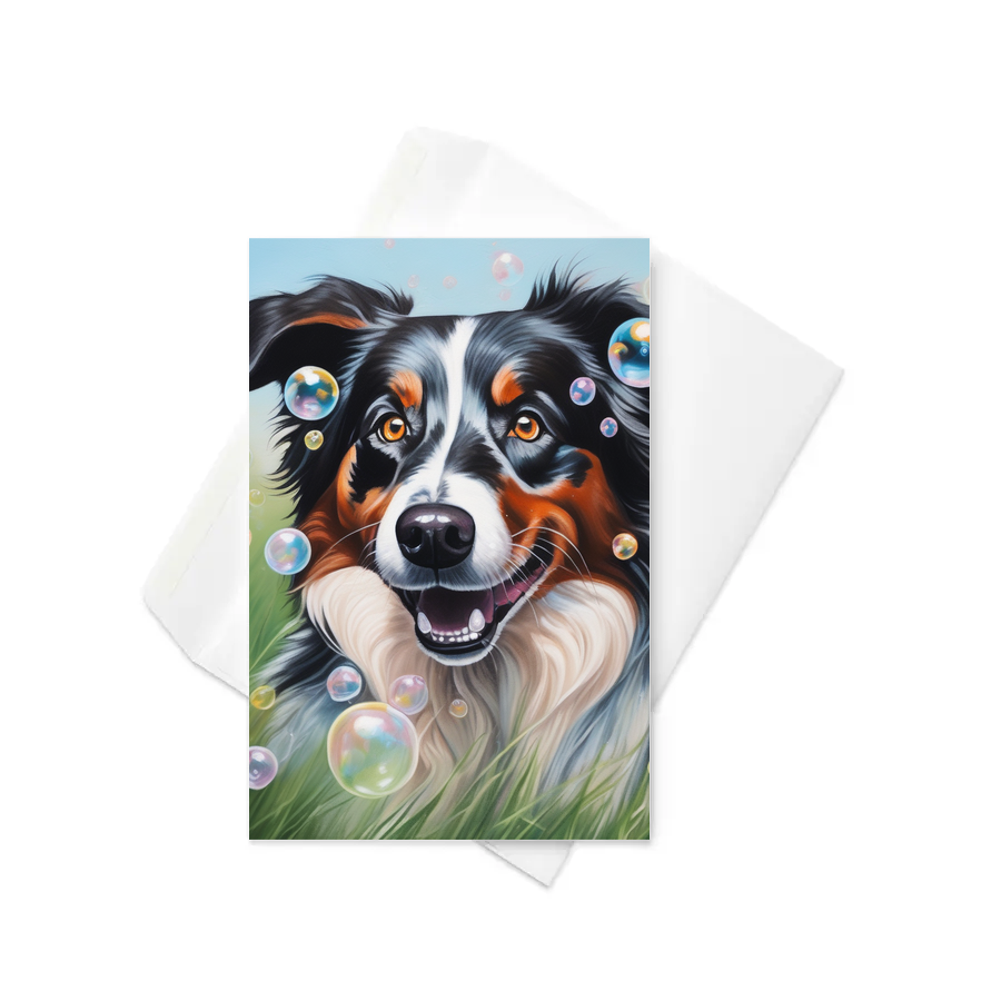 PugMug Custom Australian Shepherd Dog Greeting Card