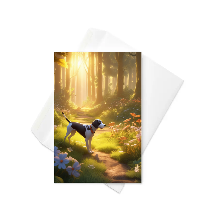 PugMug Custom Pointer Dog Greeting Card