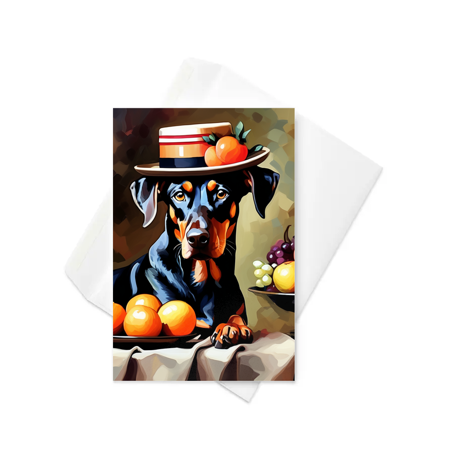 PugMug Custom Doberman Pinscher Greeting Card