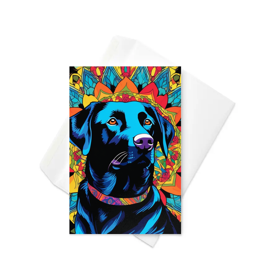 PugMug Custom Black Labrador Retriever Greeting Card
