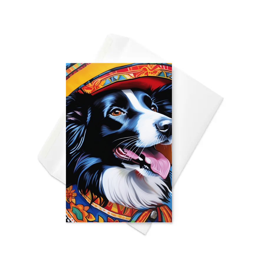 PugMug Custom Border Collie Greeting Card
