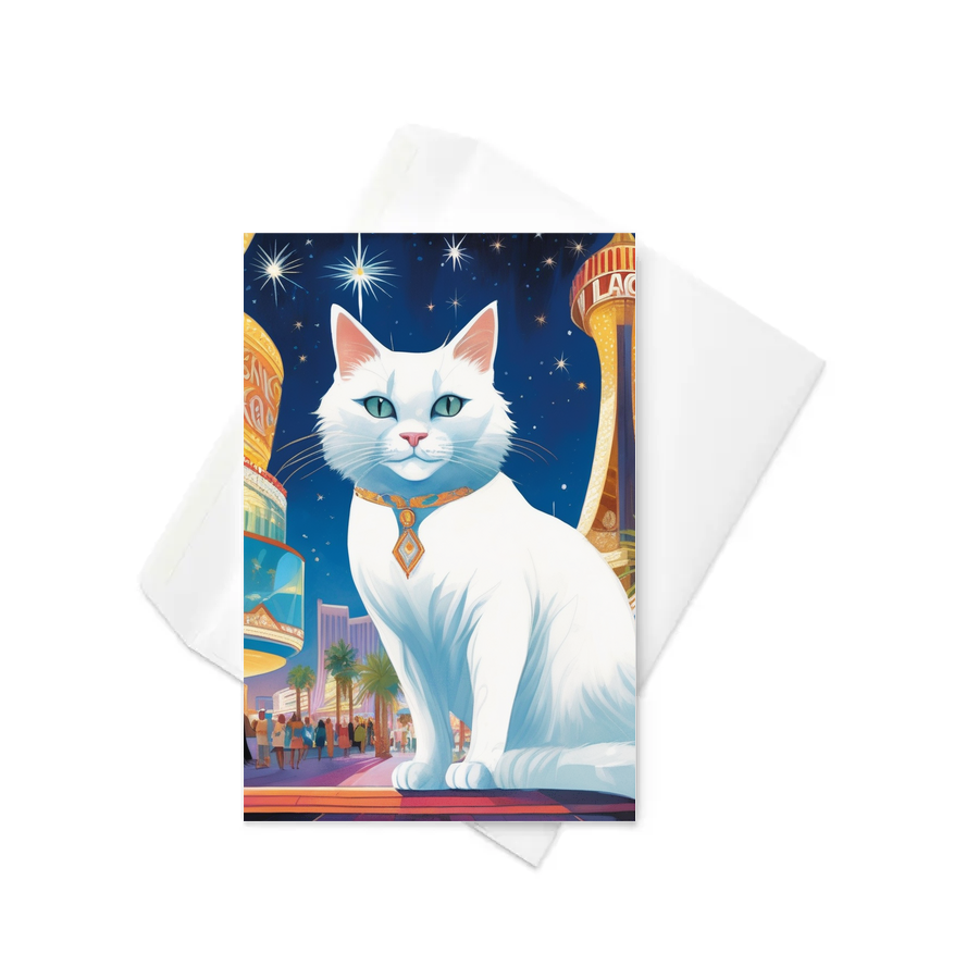 PugMug Custom White Companion Cat Greeting Card