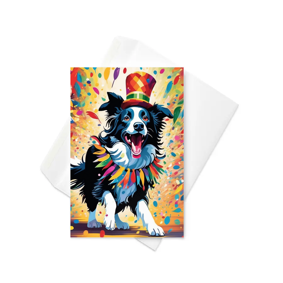 PugMug Custom Border Collie Greeting Card