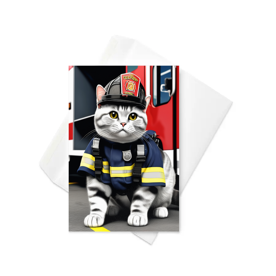 PugMug Custom Tabby British Shorthair Cat Greeting Card