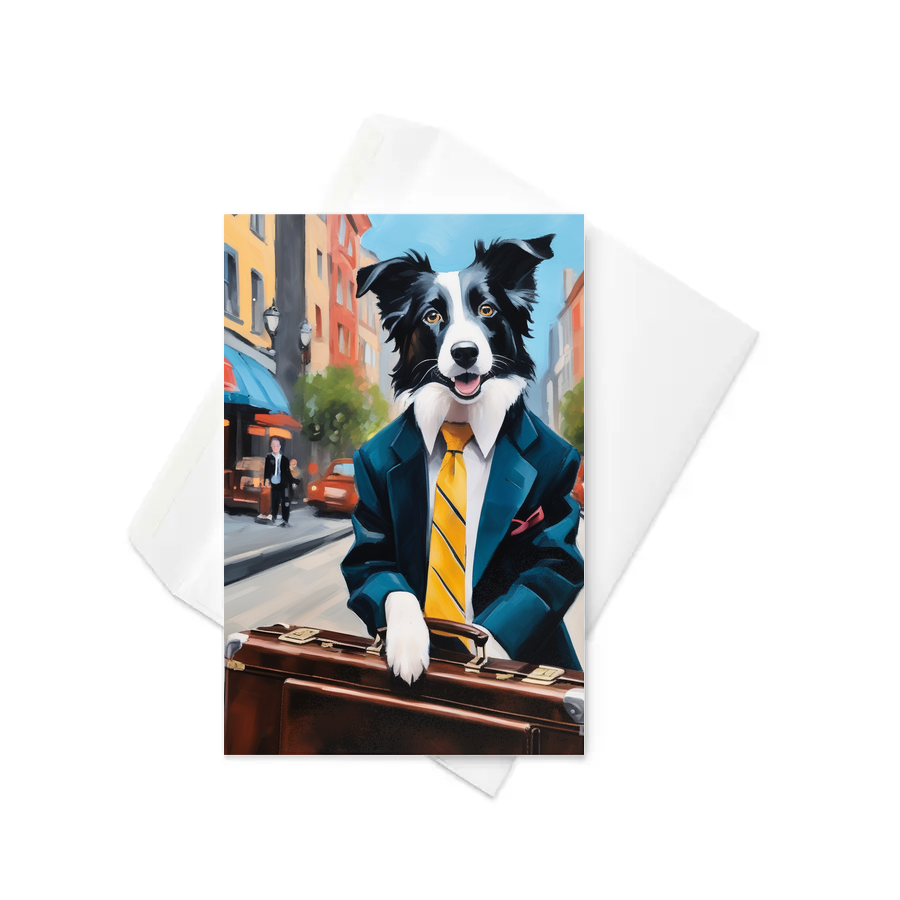 PugMug Custom Border Collie Greeting Card