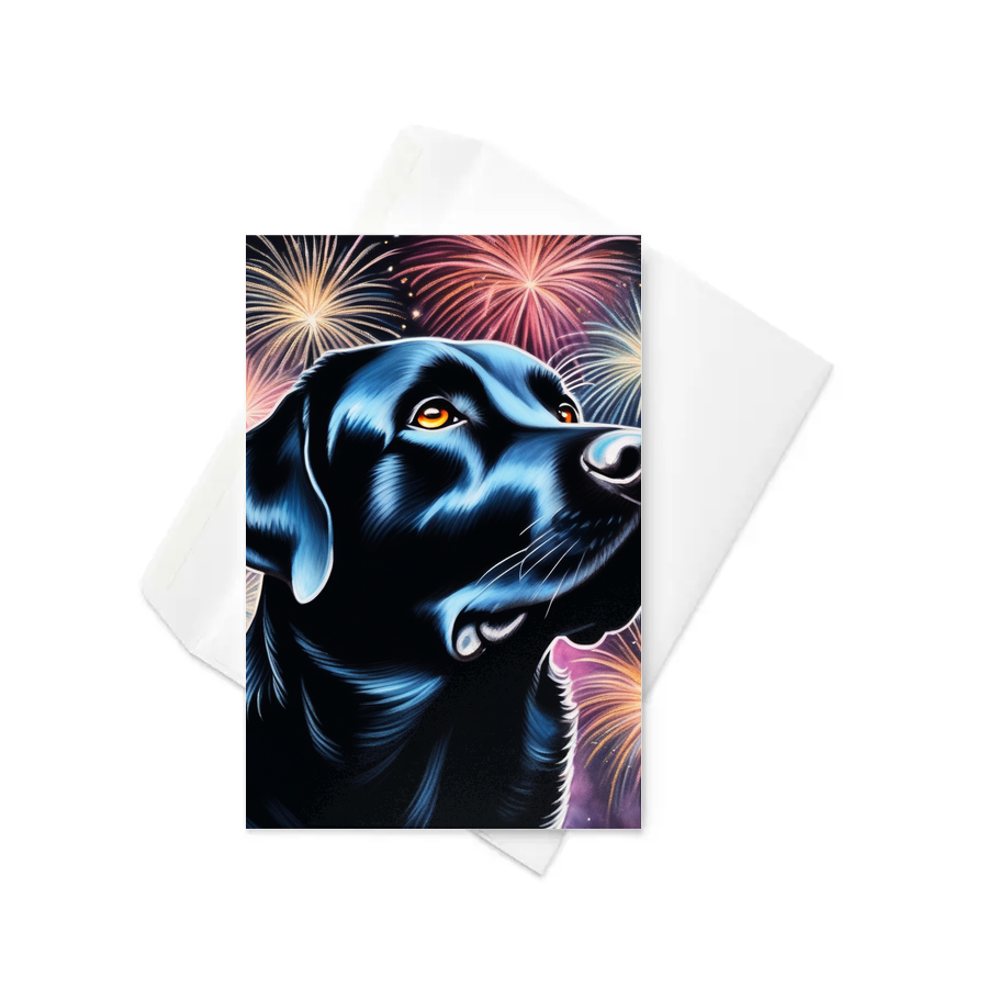 PugMug Custom Black Labrador Retriever Greeting Card