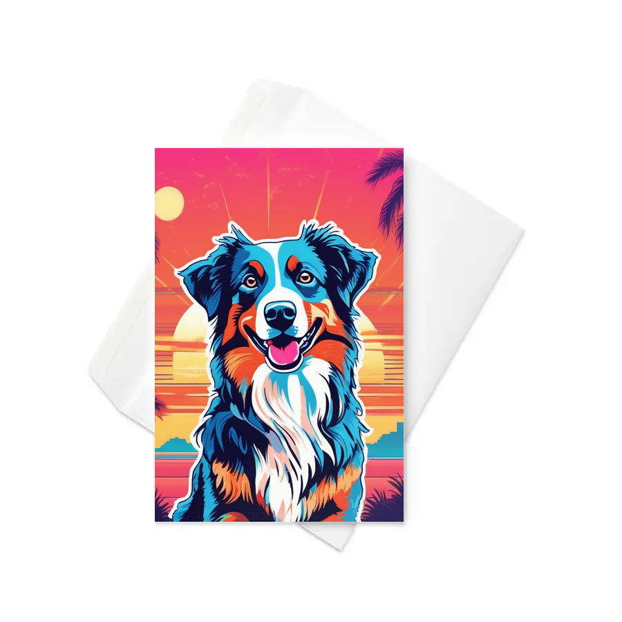 PugMug Custom Australian Shepherd Dog Greeting Card