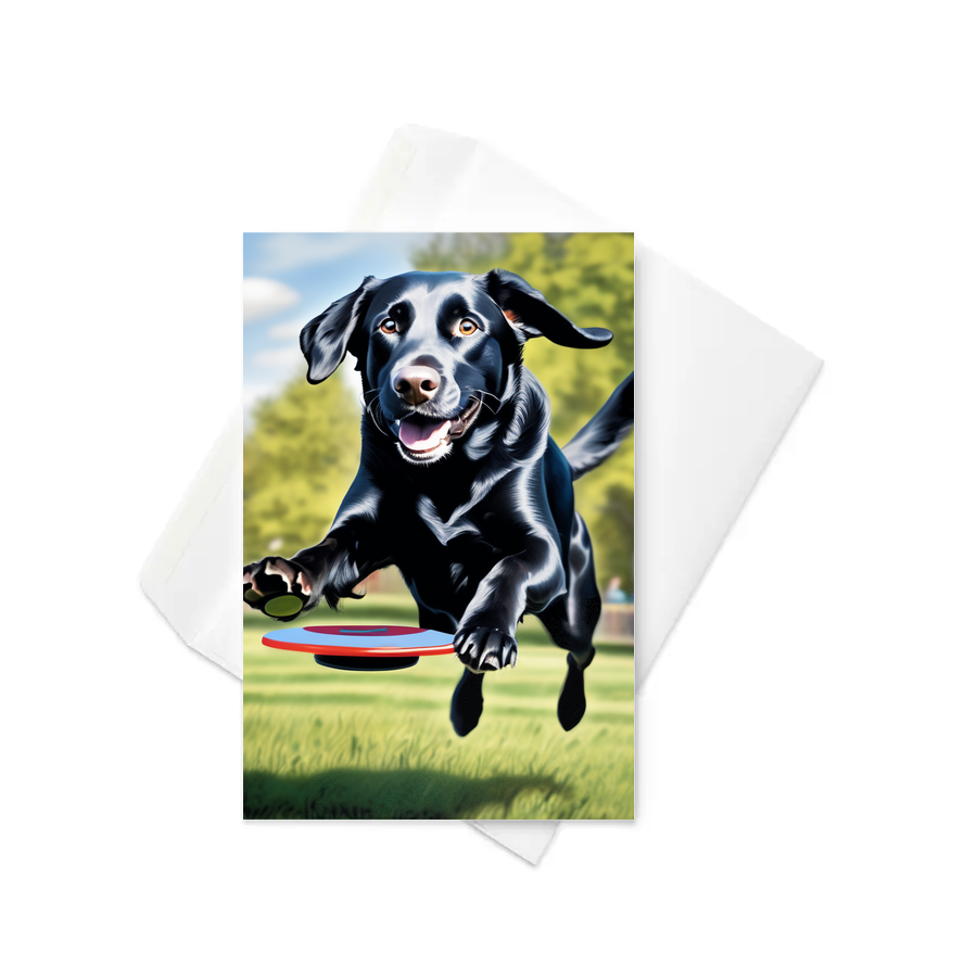 PugMug Custom Black Labrador Retriever Greeting Card
