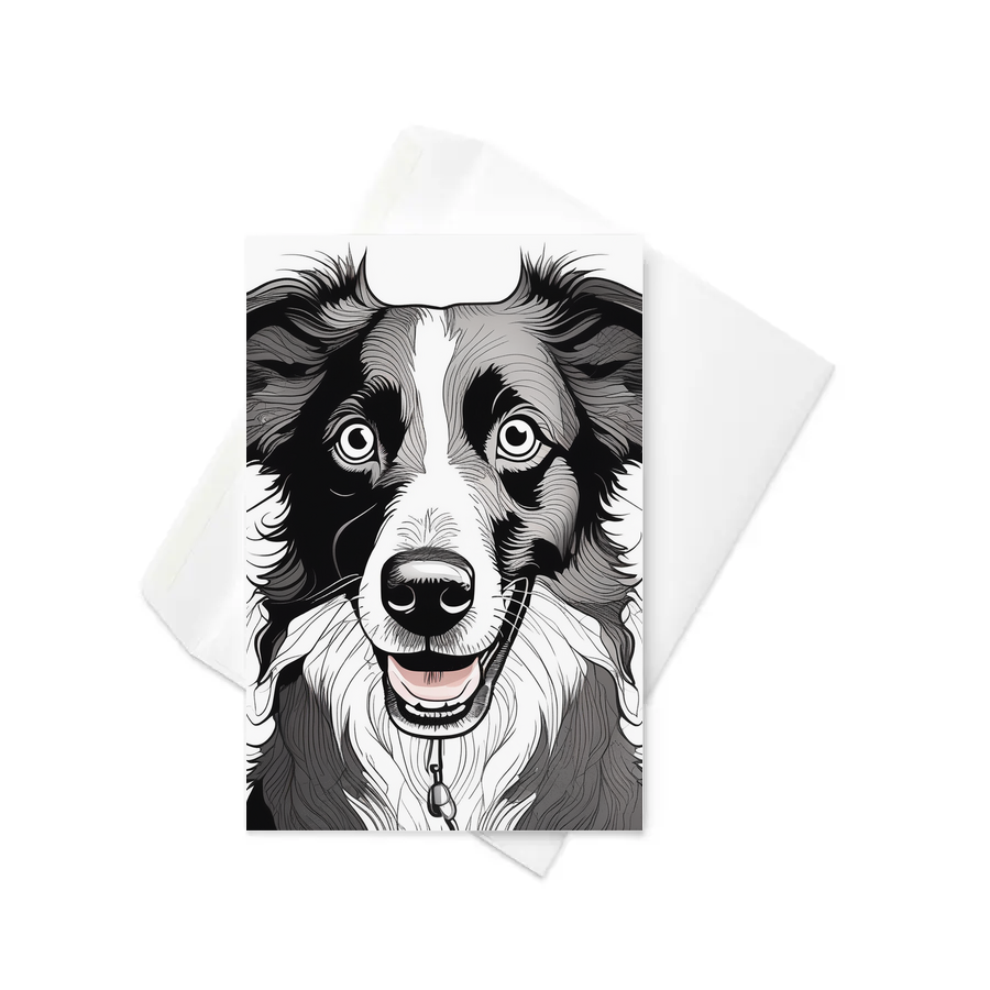 PugMug Custom Border Collie Greeting Card