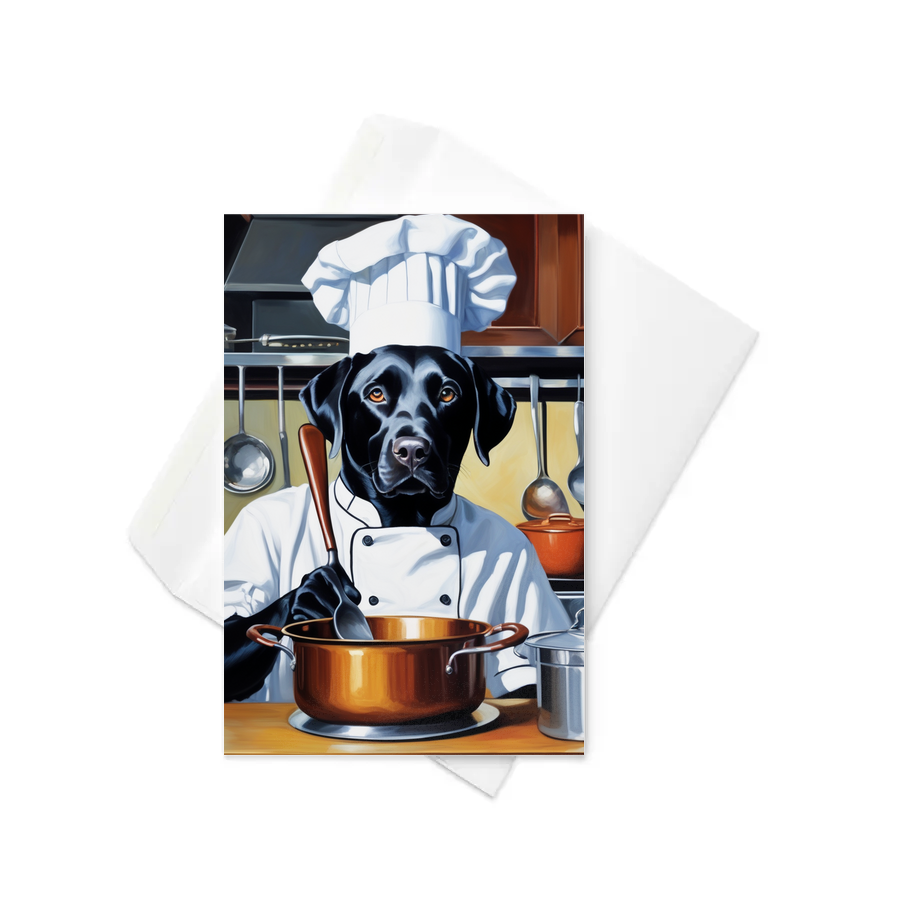 PugMug Custom Black Labrador Retriever Greeting Card