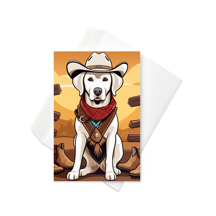 PugMug Custom White Labrador Retriever Greeting Card