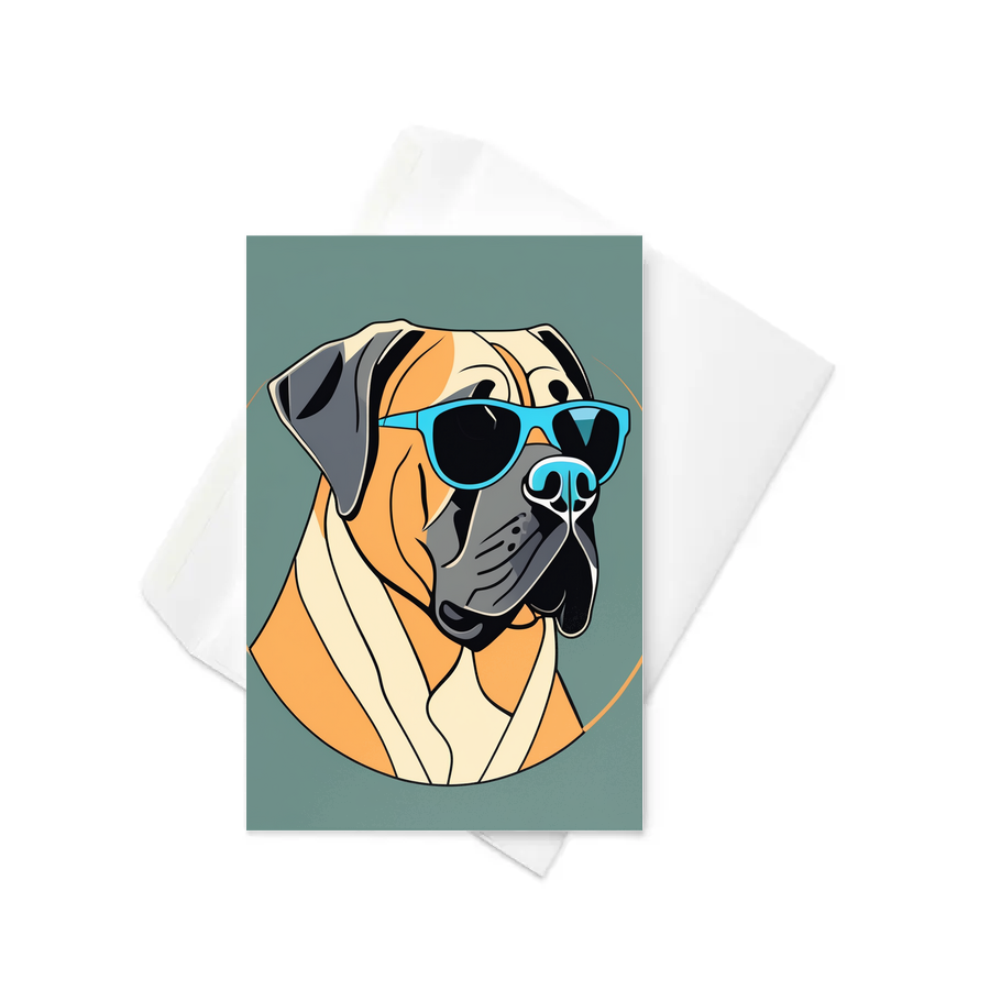 PugMug Custom Mastiff Greeting Card