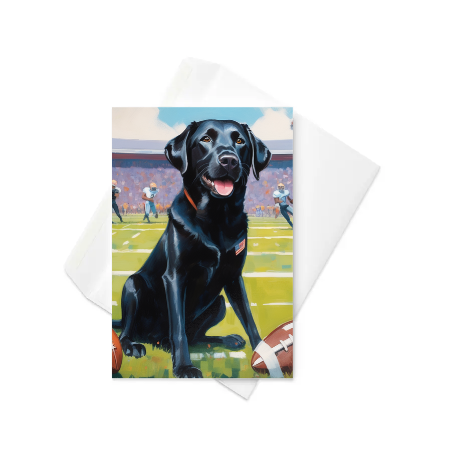 PugMug Custom Black Labrador Retriever Greeting Card