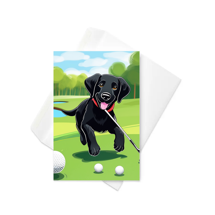 PugMug Custom Black Labrador Retriever Greeting Card