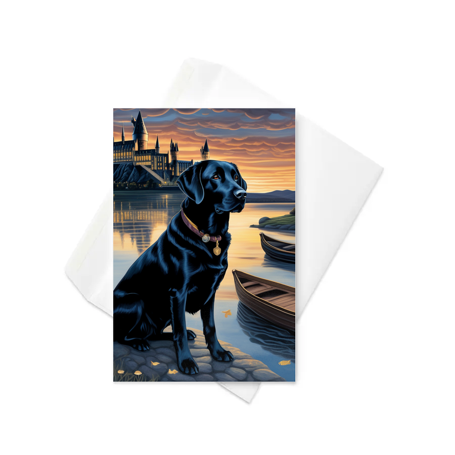 PugMug Custom Black Labrador Retriever Greeting Card