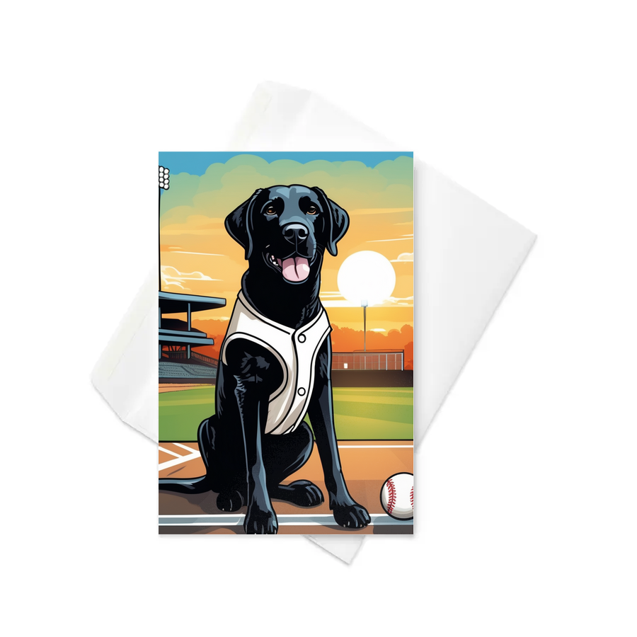 PugMug Custom Black Labrador Retriever Greeting Card