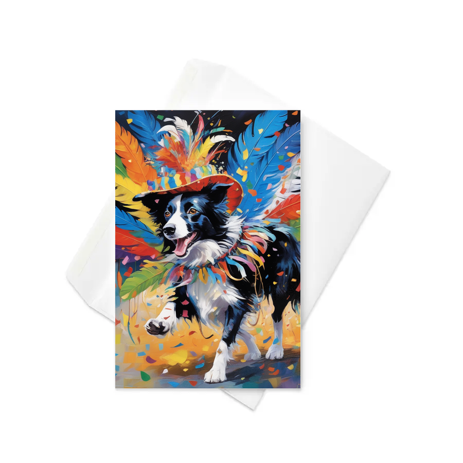 PugMug Custom Border Collie Greeting Card